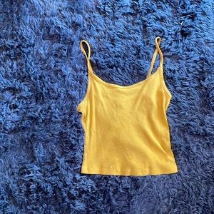 Gold skinny strapped tank top